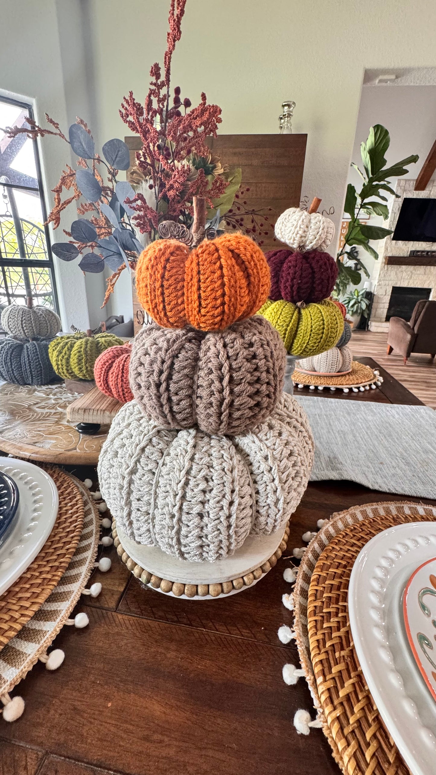 Handmade Crochet Pumpkin - Set of 3