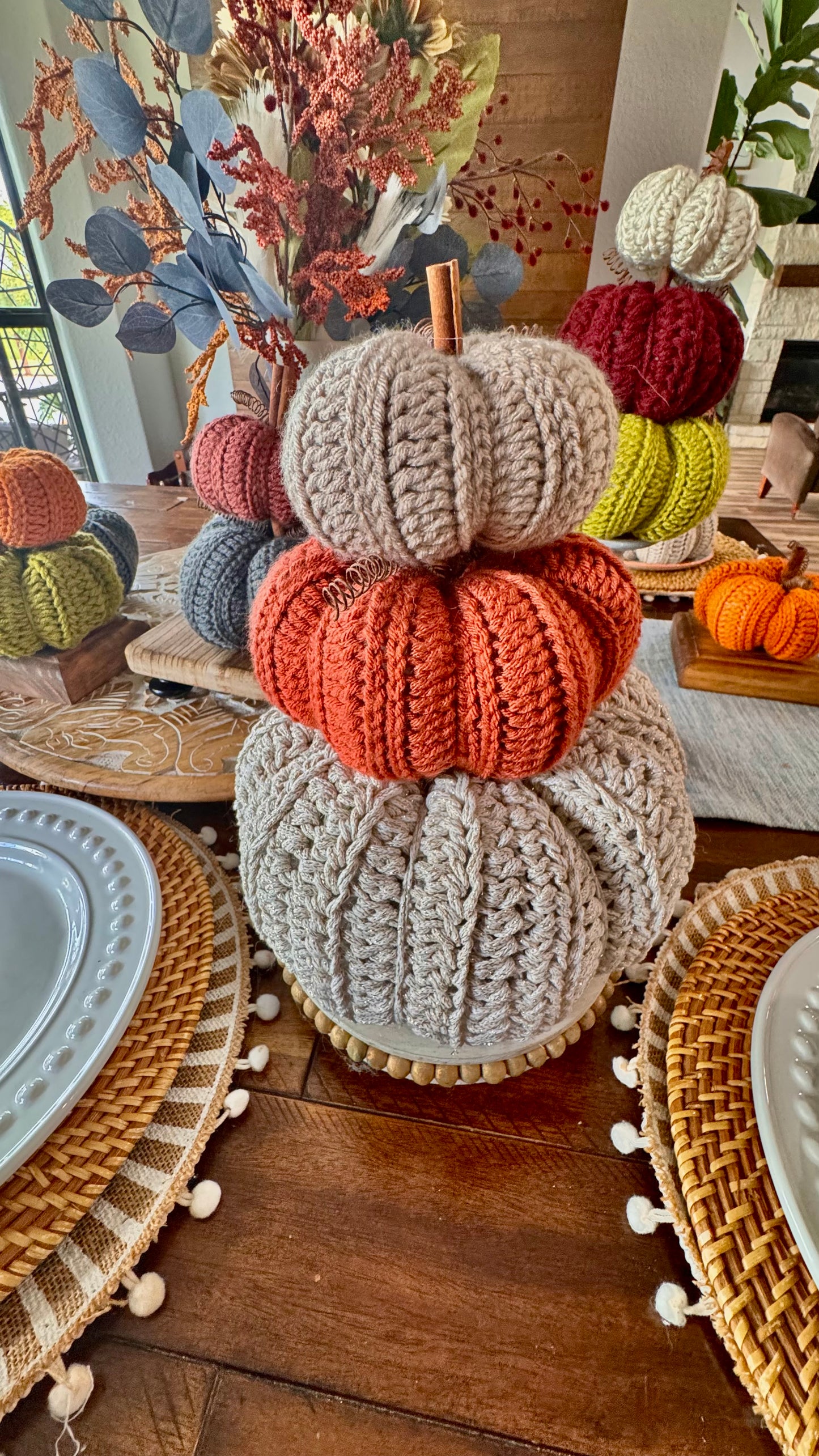 Handmade Crochet Pumpkin - Set of 3