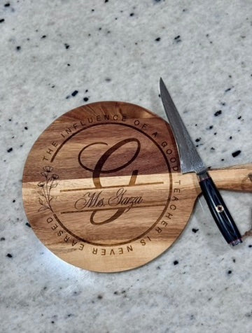 Teacher Monogram Cutting Board
