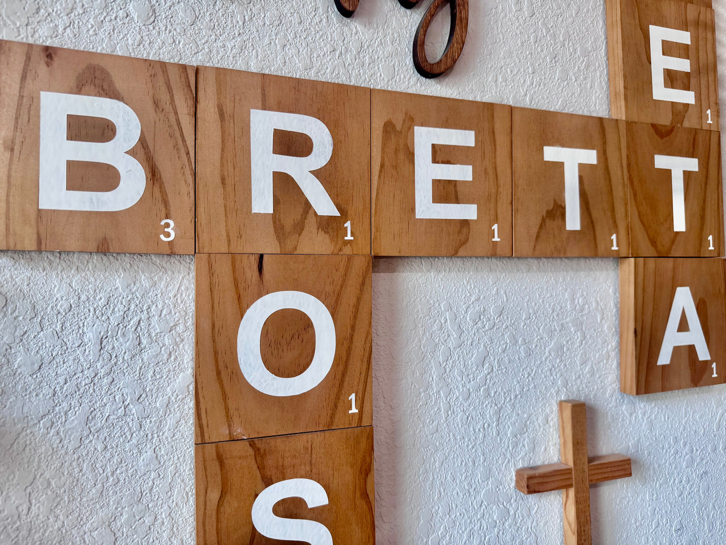 Custom Scrabble Wall Design