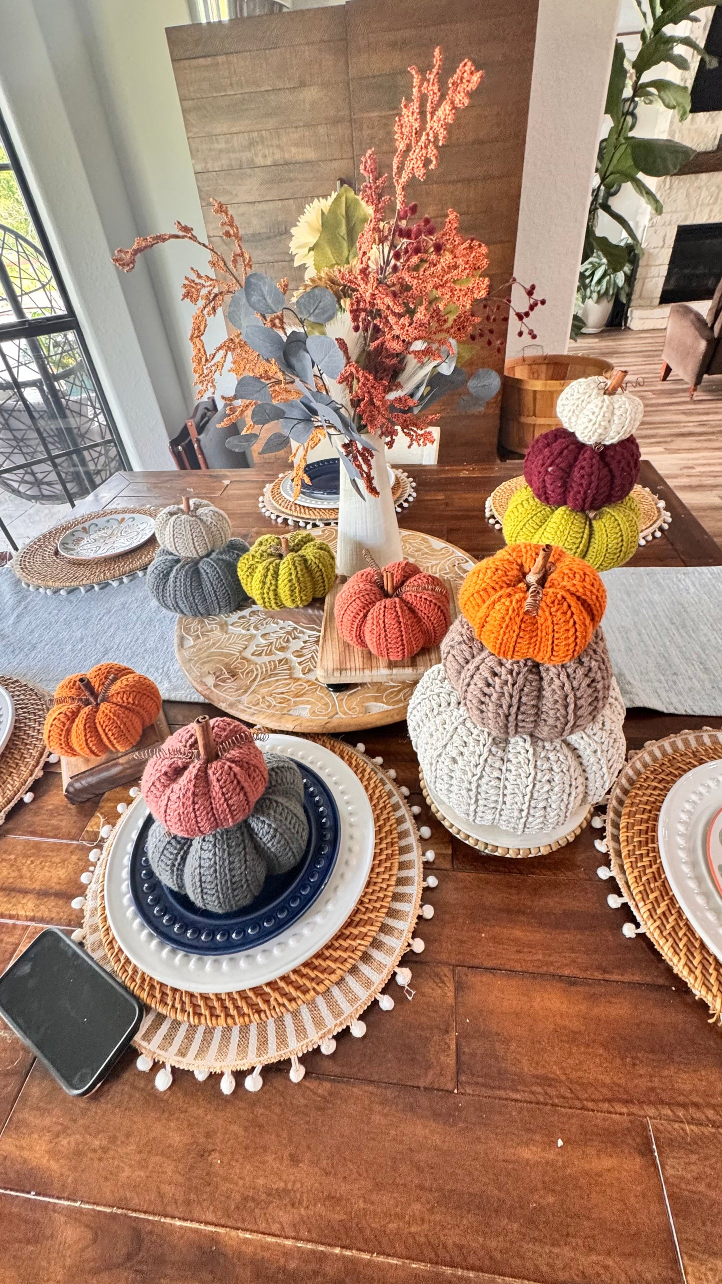 Handmade Crochet Pumpkin - Set of 3