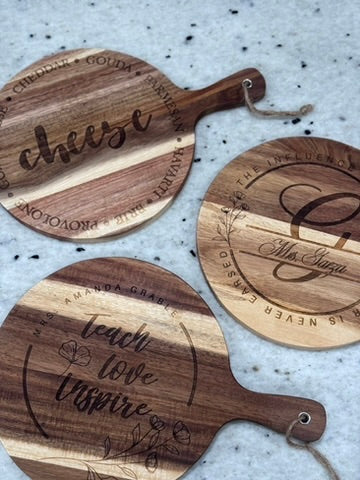 Personalized Teach, Love, Inspire Cutting Board
