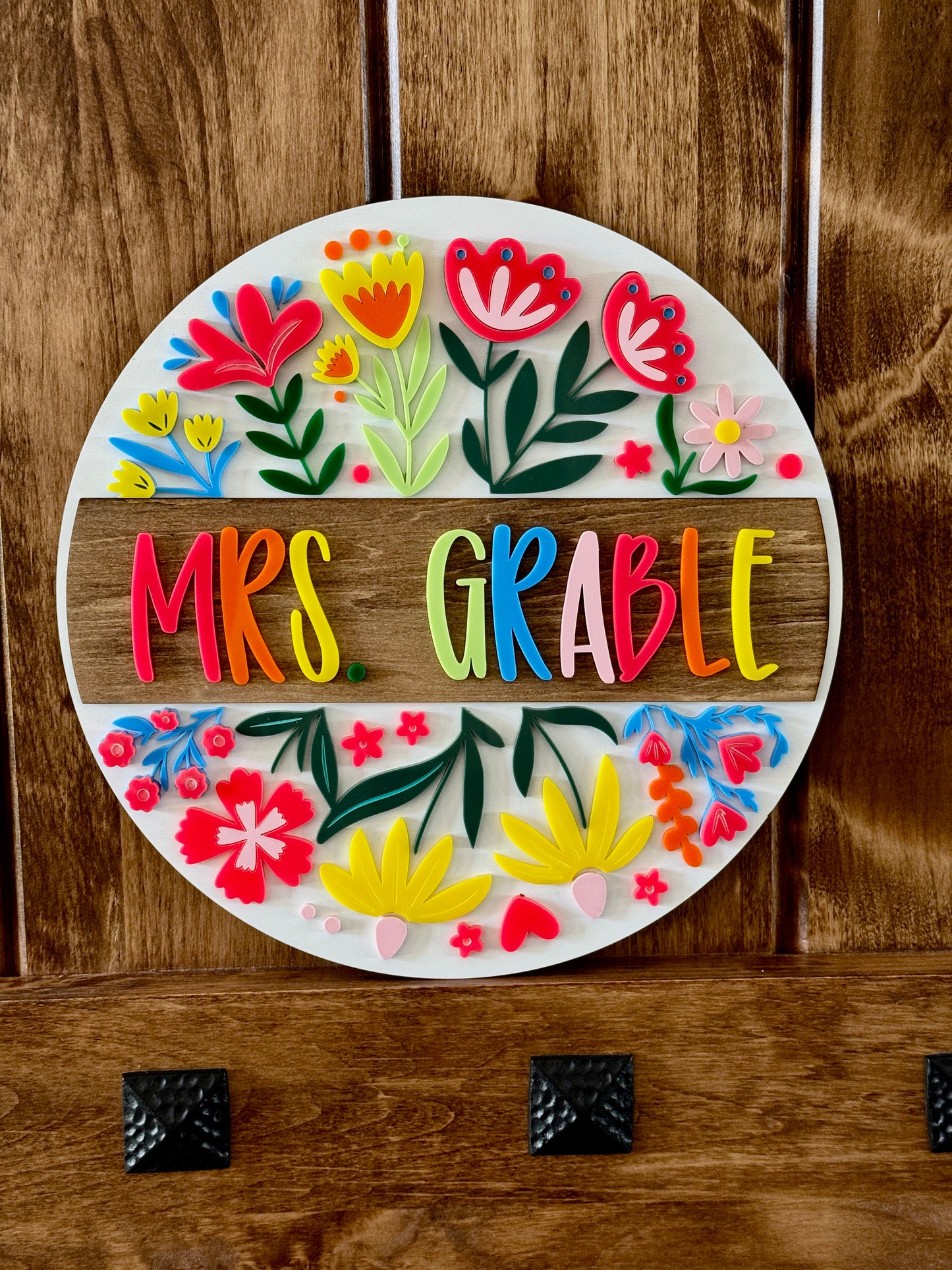 Blossom Teacher Door Sign