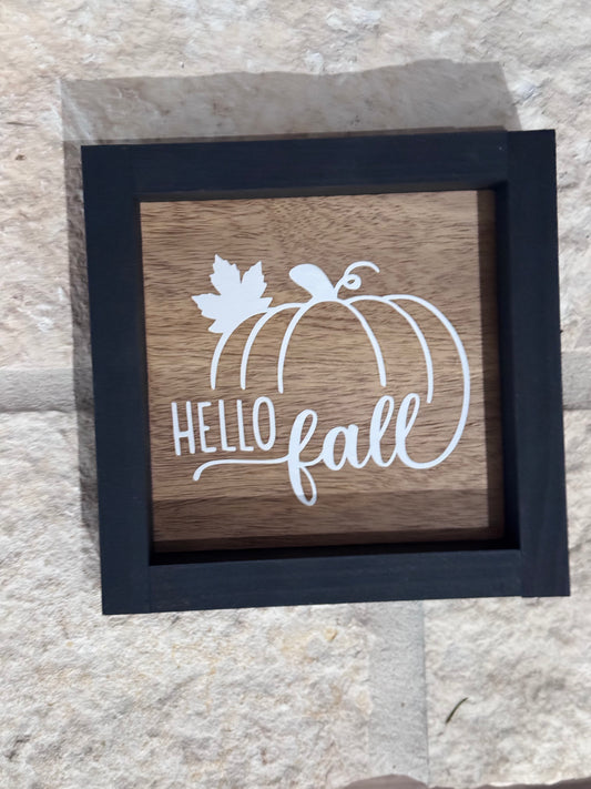 Small Wooden Frame - Hello Fall