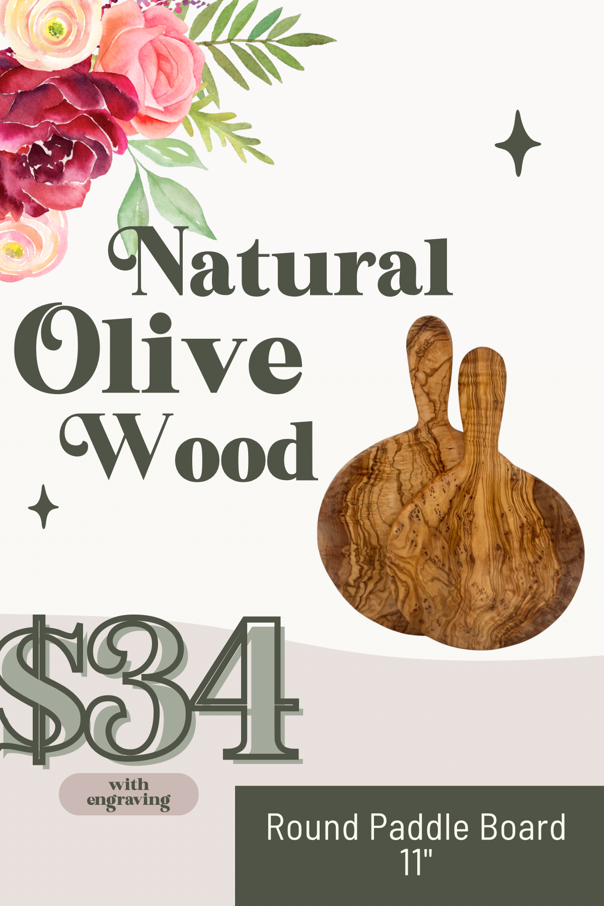 Oliwood - 11in Round Paddle Board