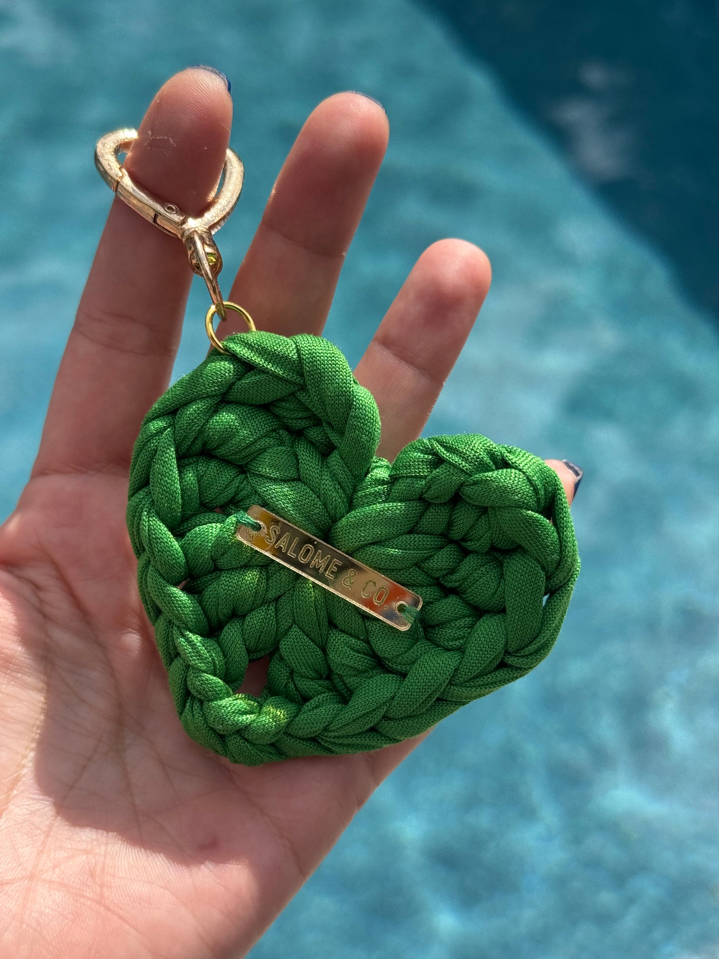 Crochet Heart Keychain