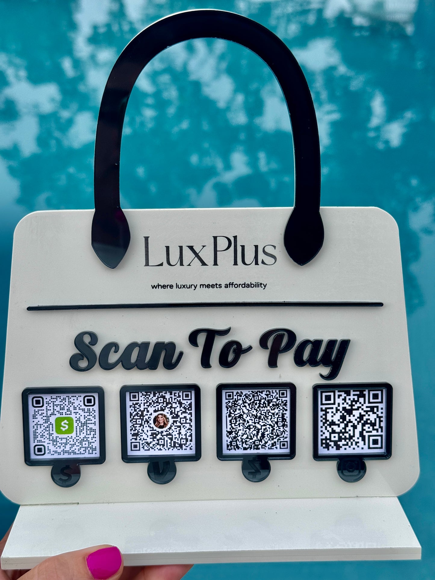 Purse QR Code & Checkout Stand