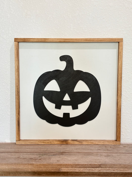Pumpkin - XL Boo Collection Wooden Frame