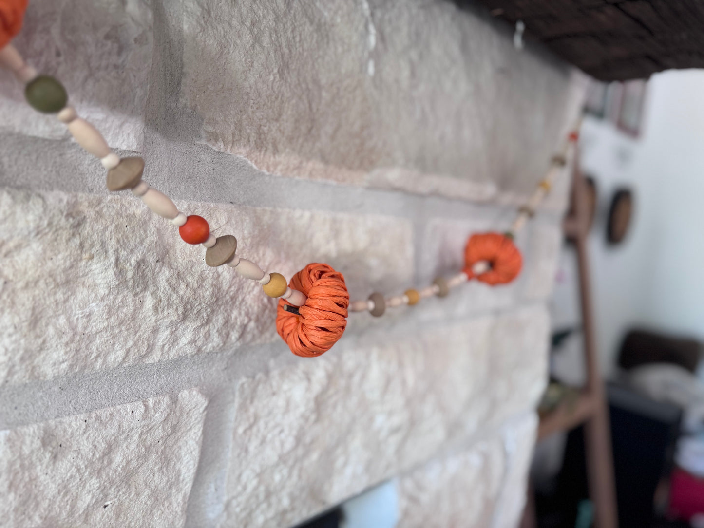 Pumpkin Garland - Fully Beaded