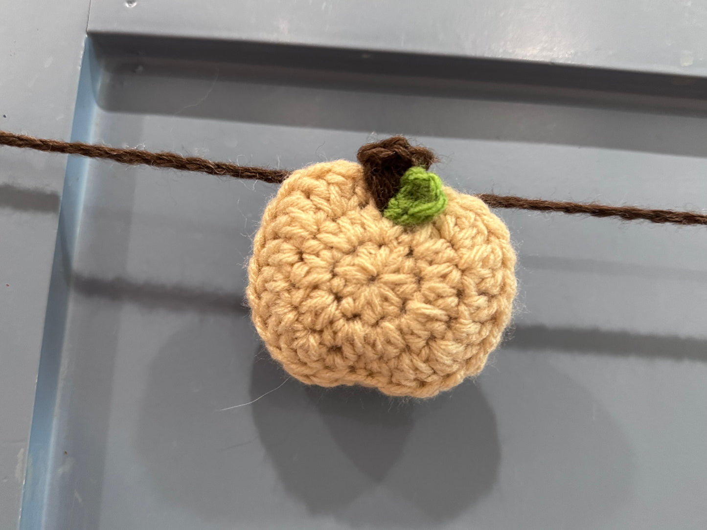 Crochet pumpkin Garland - Fully Beaded Mixed colors