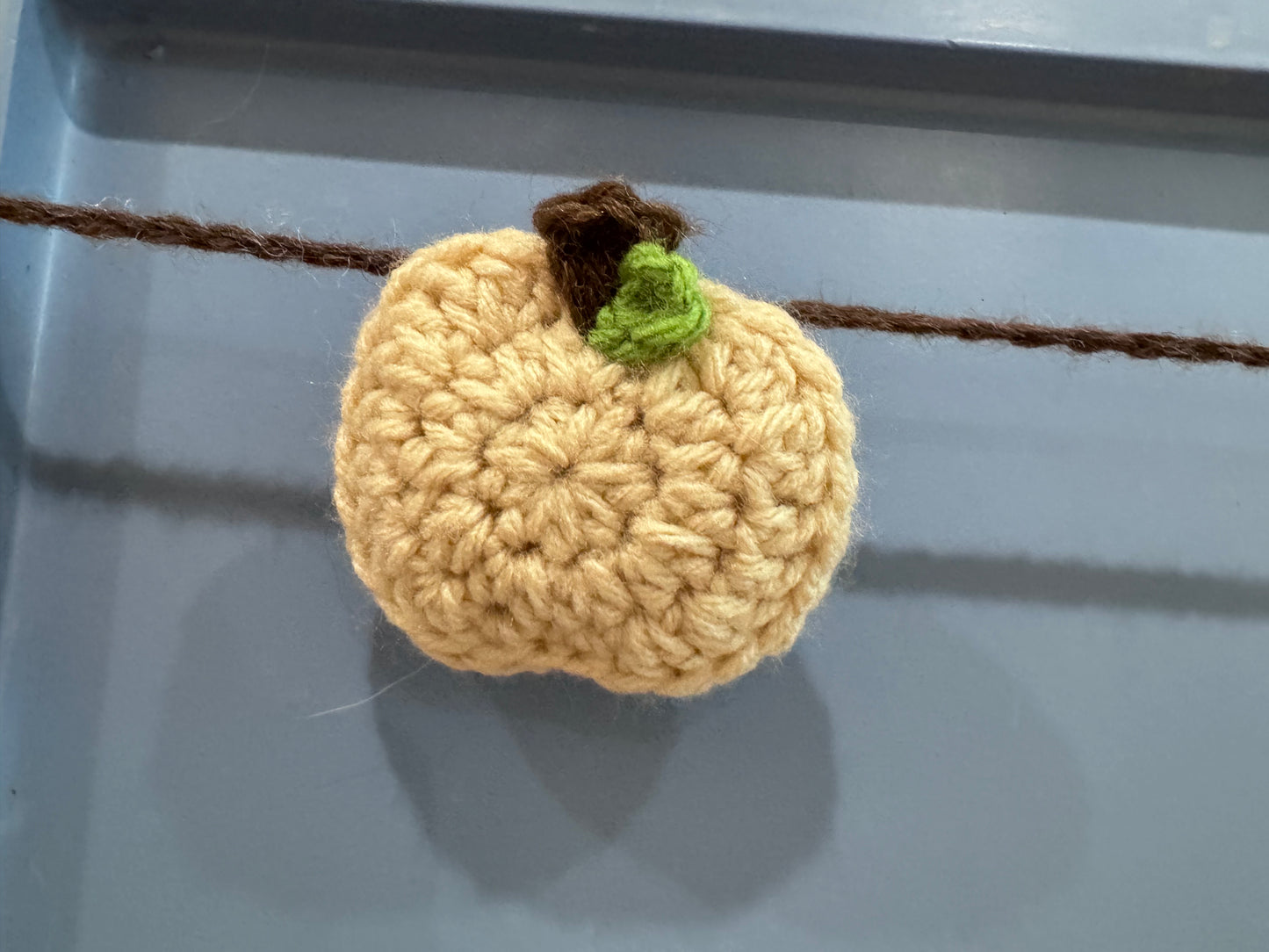 Crochet pumpkin Garland - Fully Beaded Mixed colors