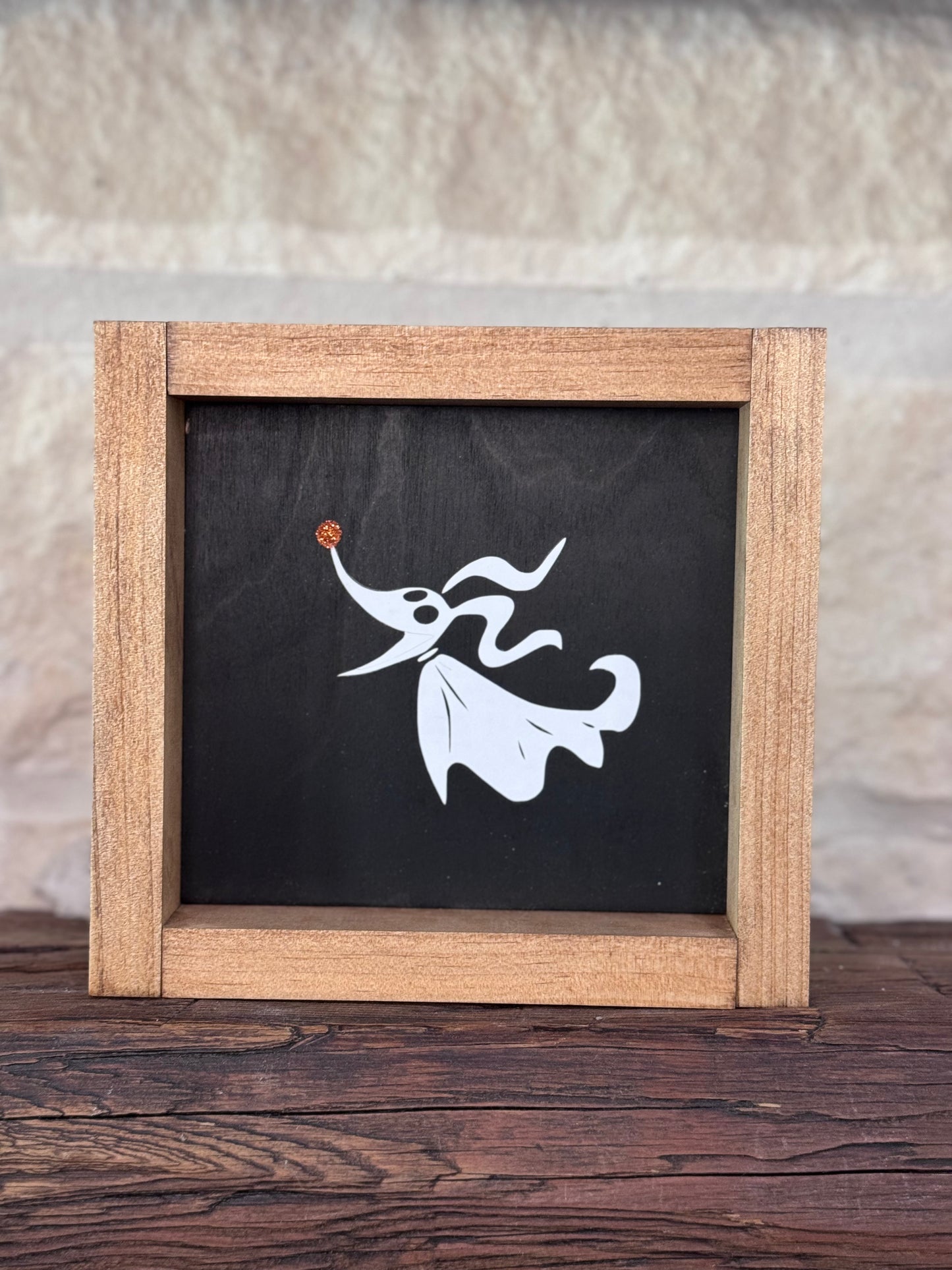 ZERO Halloween Dog Small Wooden Frame