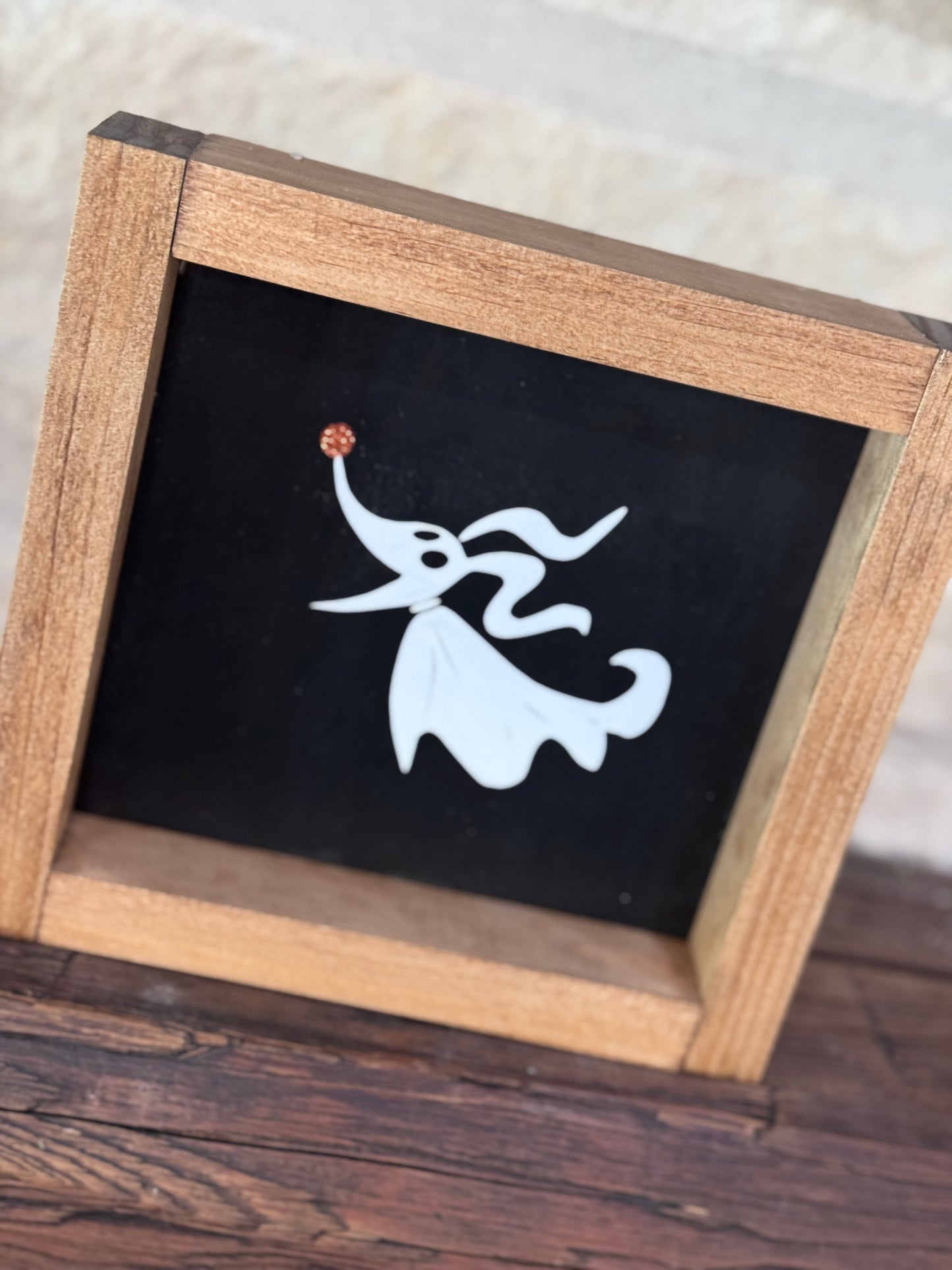 ZERO Halloween Dog Small Wooden Frame