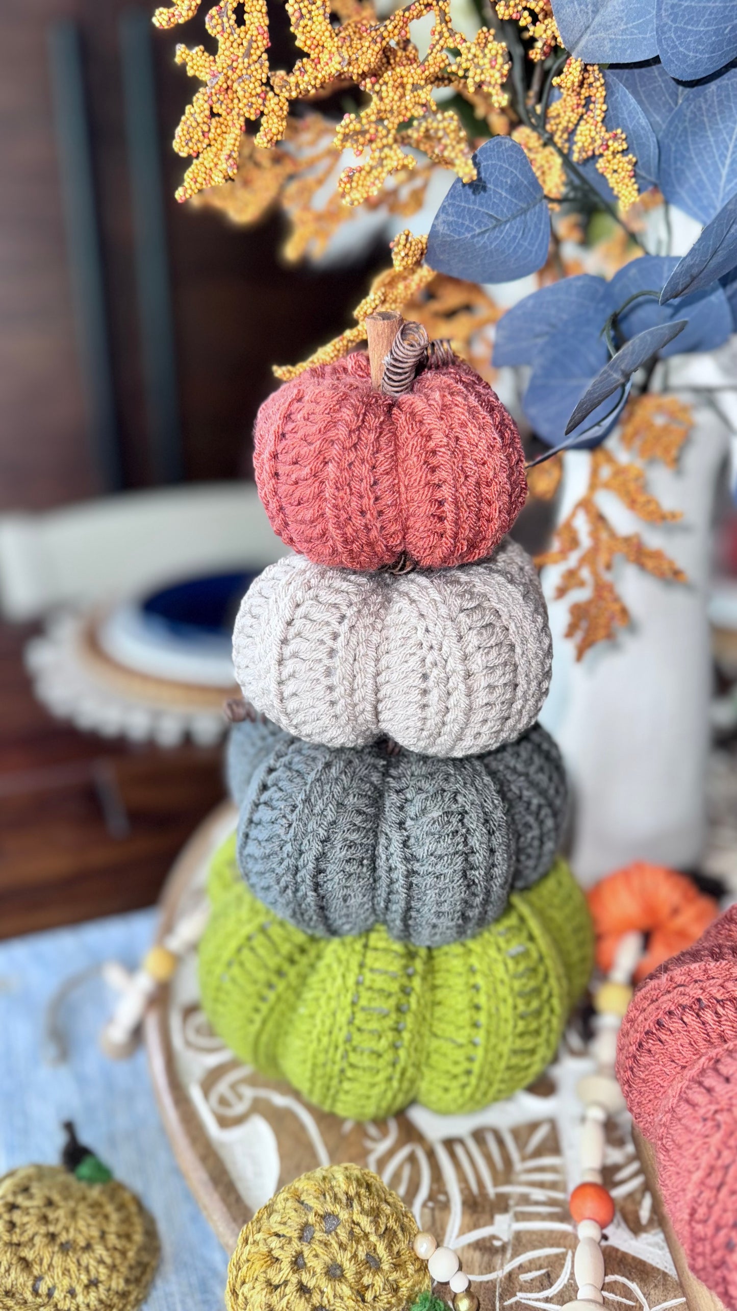 Handmade Crochet Pumpkin - Set of 3