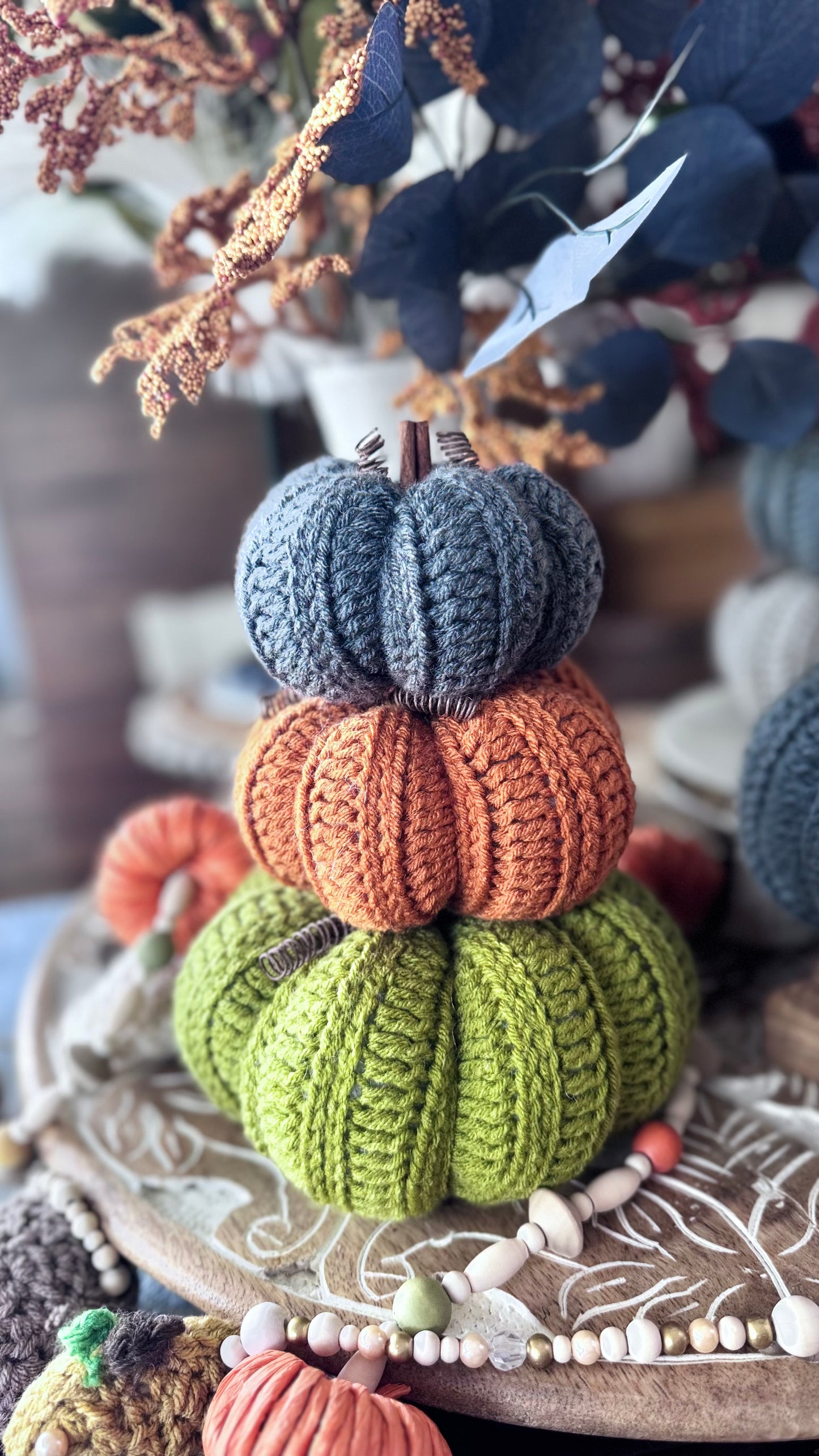 Handmade Crochet Pumpkin - Set of 3