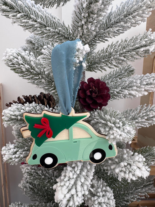 Joy Ride Christmas Bug Car Ornament
