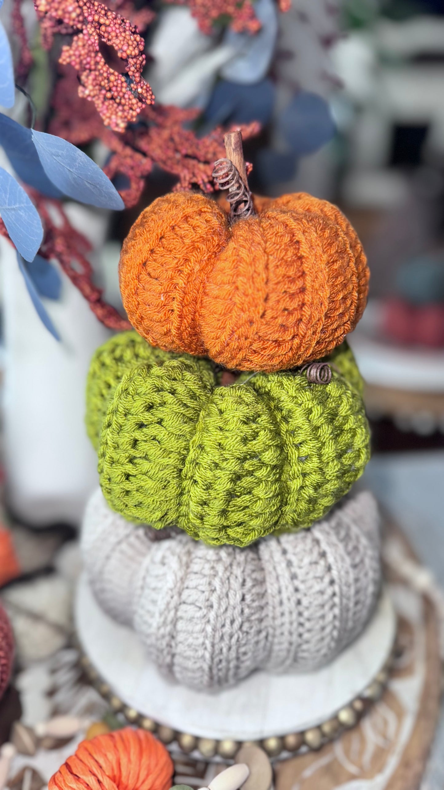 Handmade Crochet Pumpkin - Set of 3