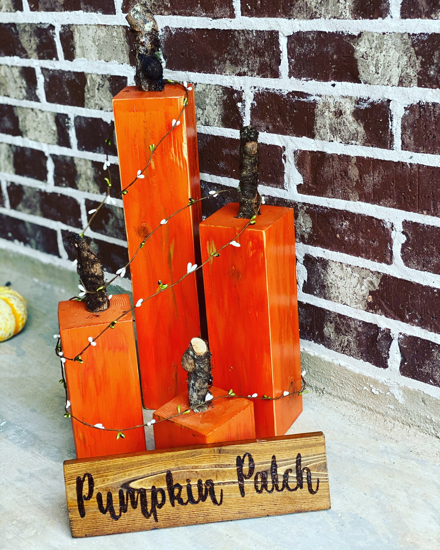 3-Set Wooden Farmhouse Pumpkin Patch