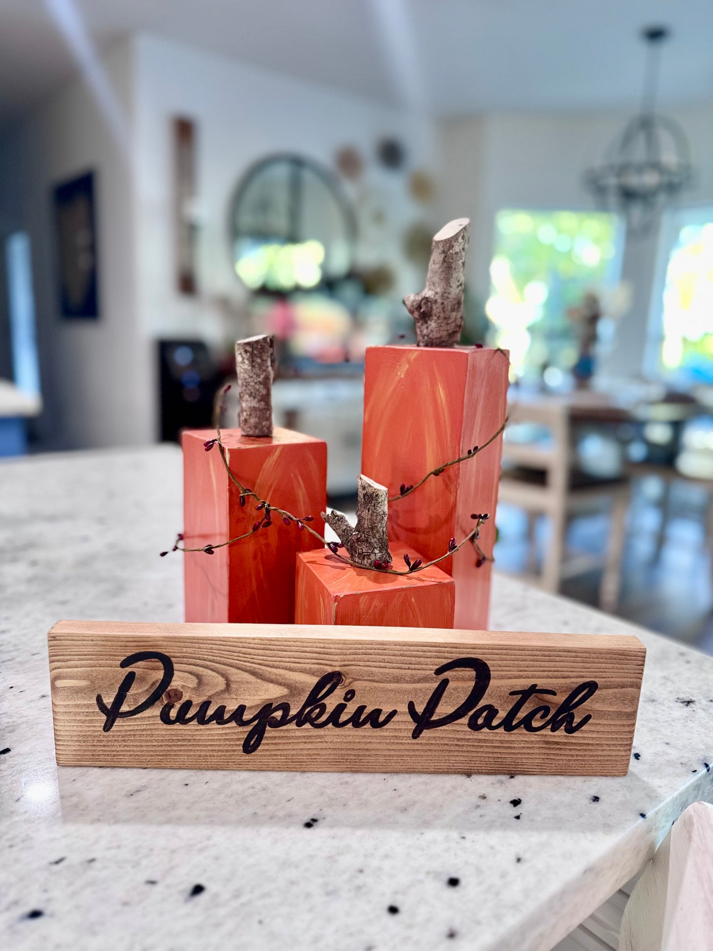 3-Set Wooden Farmhouse Pumpkin Patch