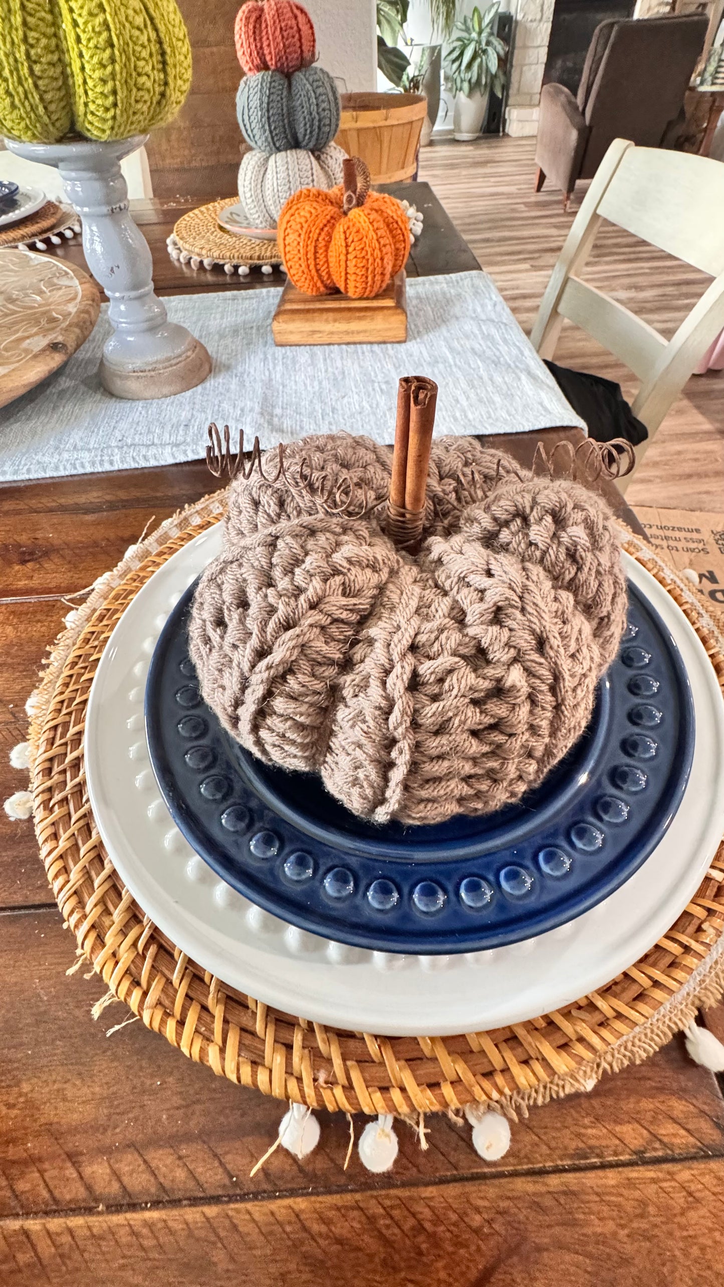 Handmade Crochet Pumpkin - Set of 3