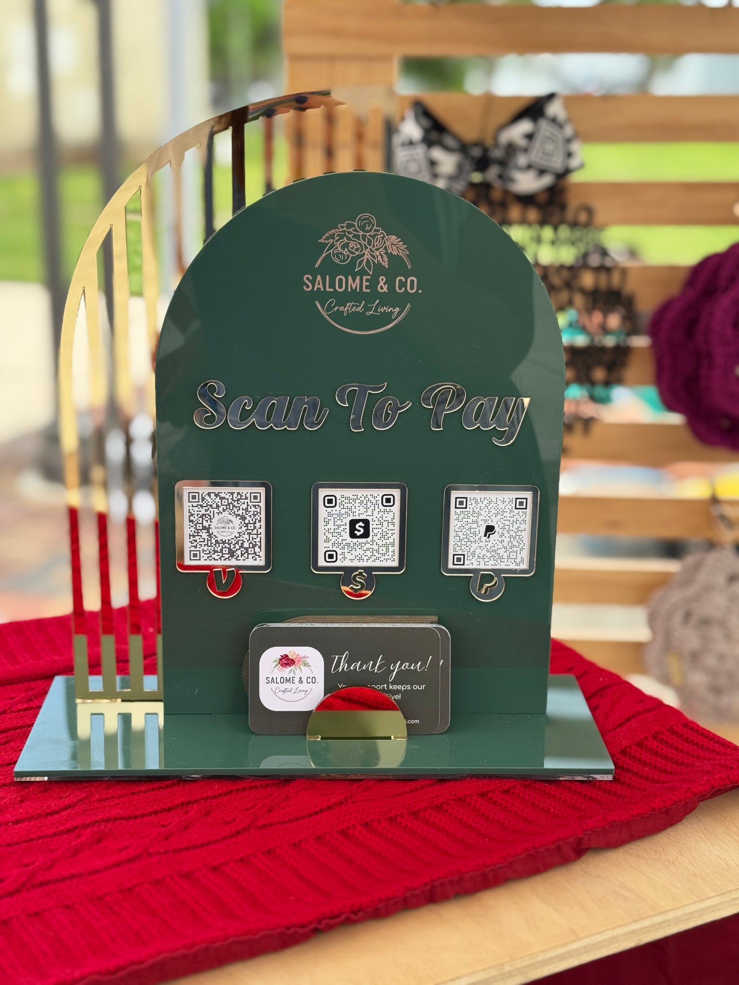 Salome QR Code Custom-made Checkout sign