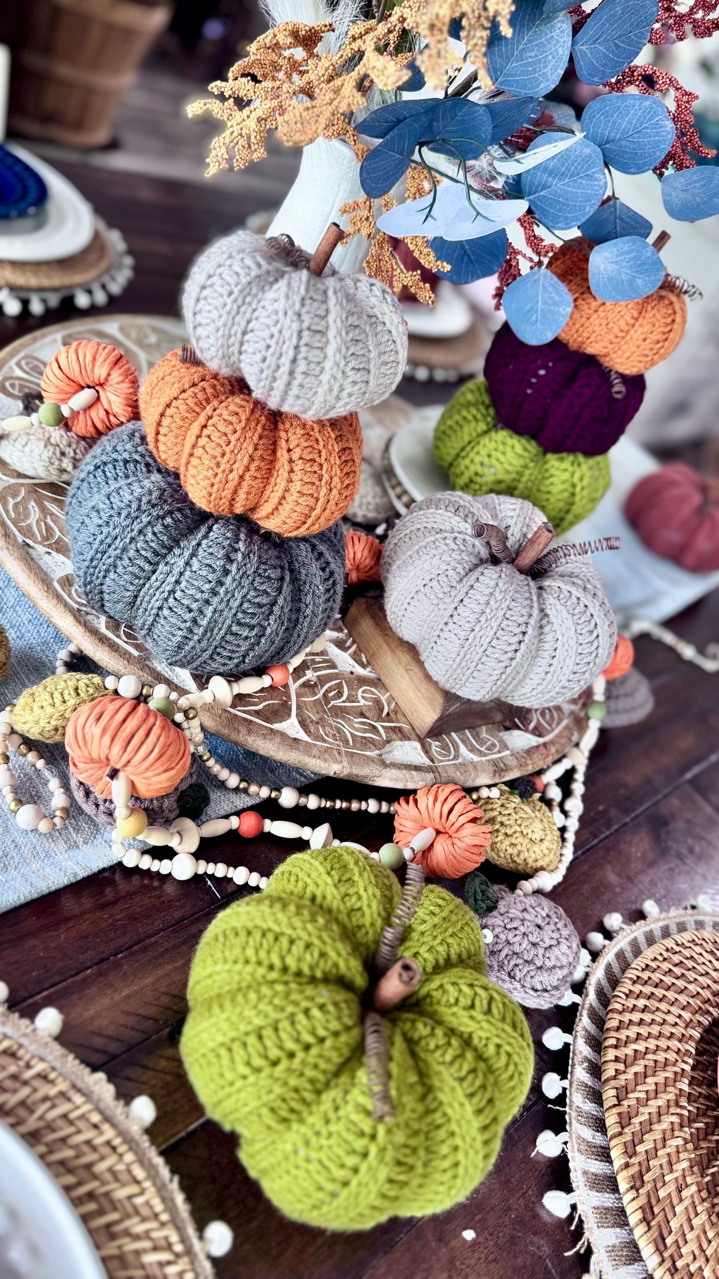 Handmade Crochet Pumpkin - Set of 3