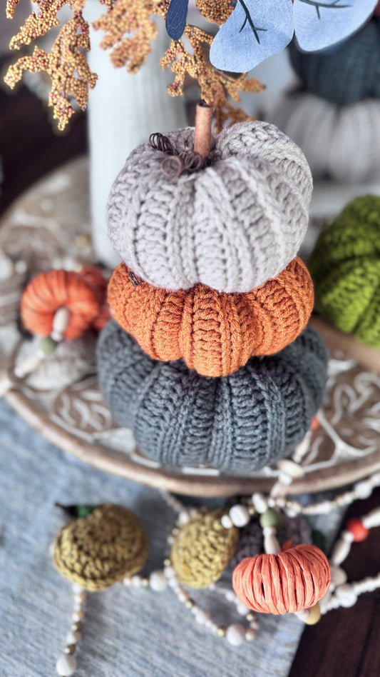 Handmade Crochet Pumpkin - Large