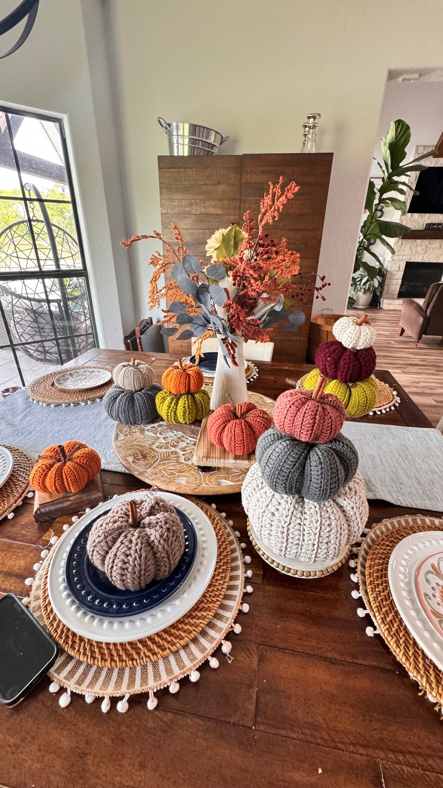 Handmade Crochet Pumpkin - Set of 3