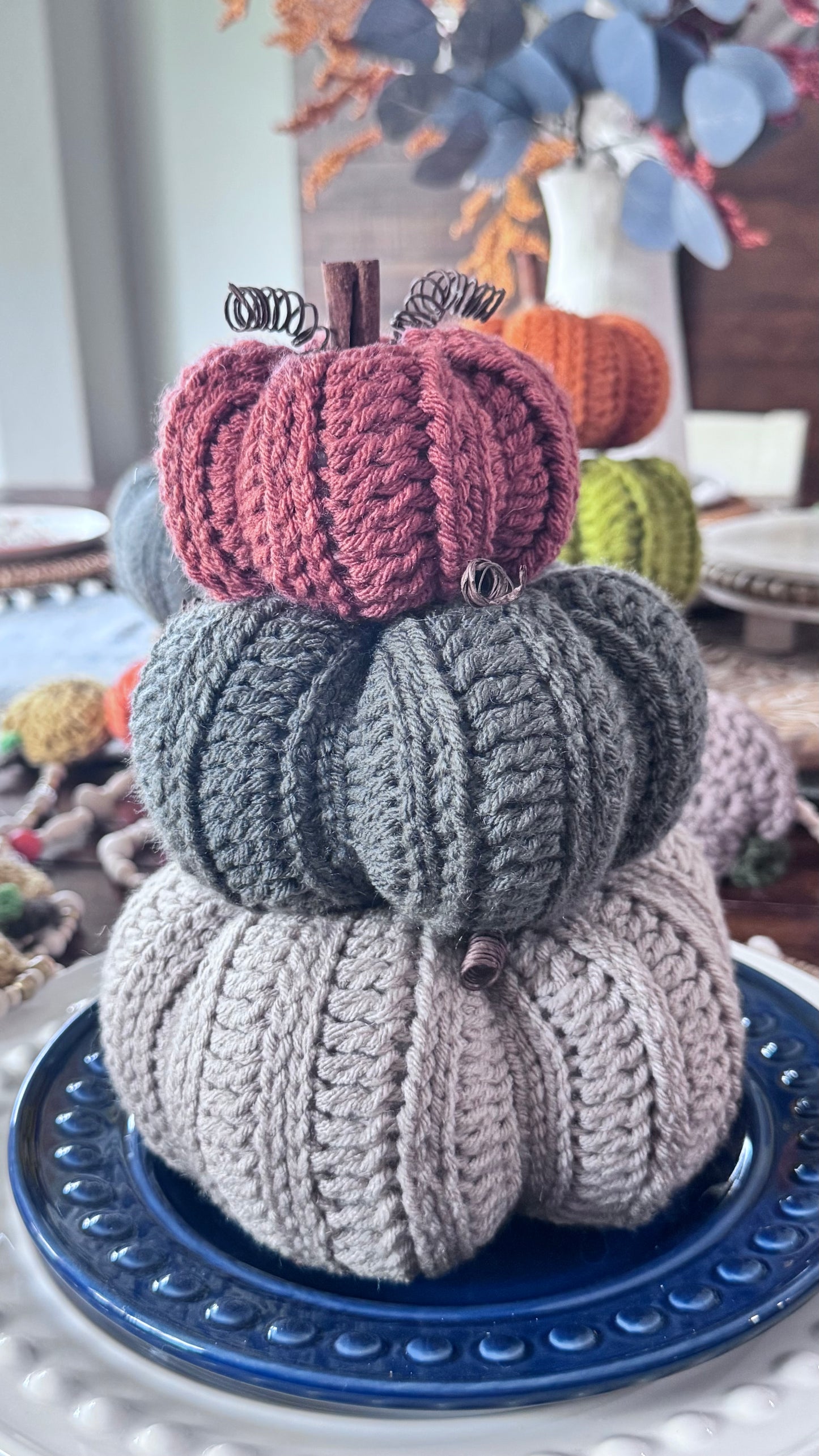 Handmade Crochet Pumpkin - Set of 3