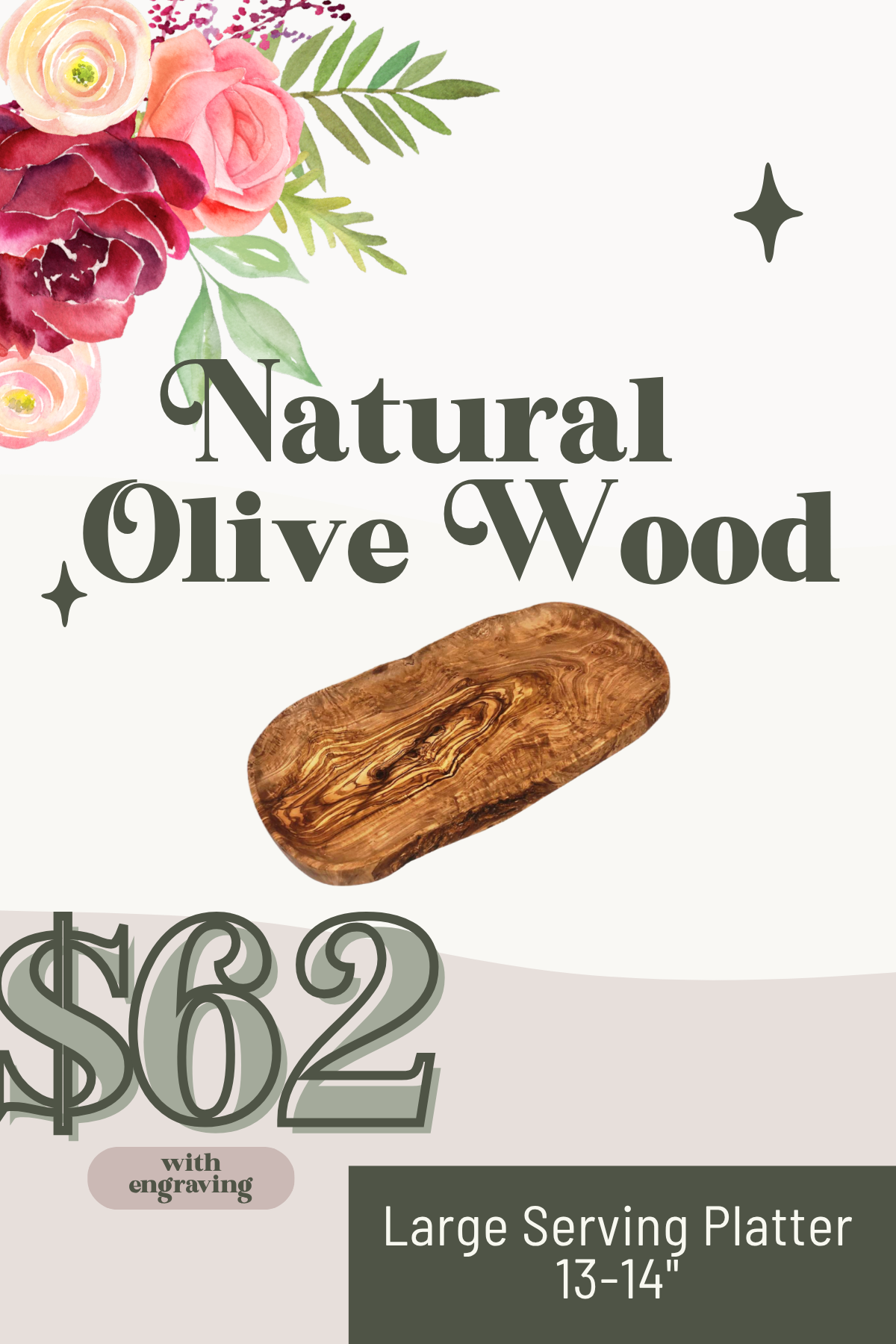 Oliwood - 14in Serving Tray