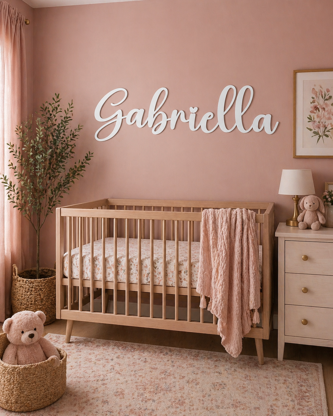 Wooden Cutout Cursive Word 1/2in Plywood