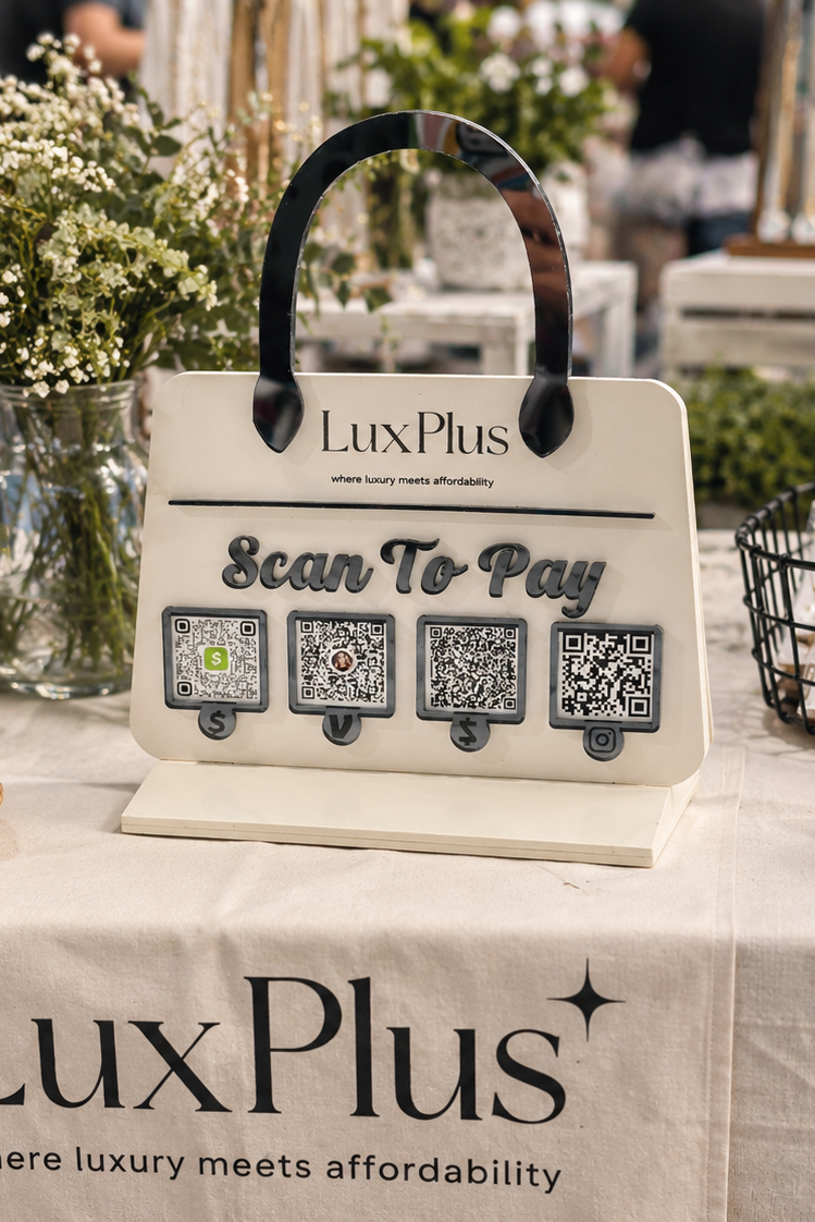 Purse QR Code & Checkout Stand