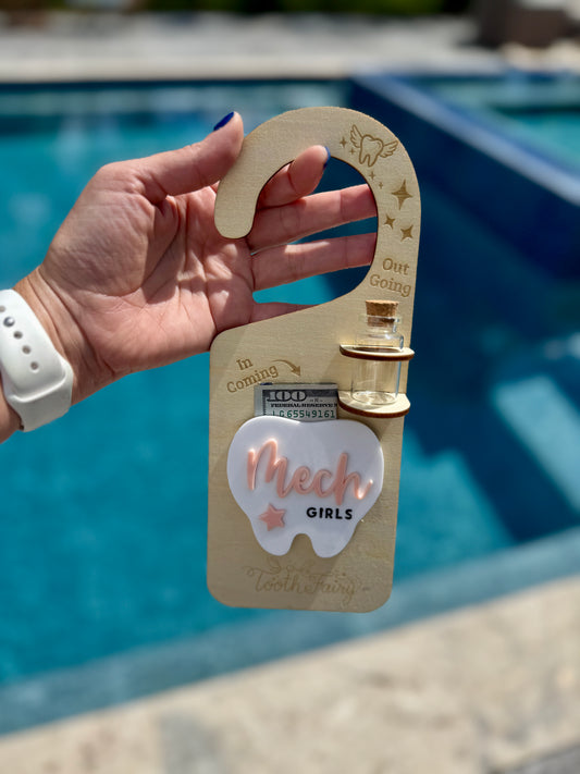 Tooth fairy door hanger