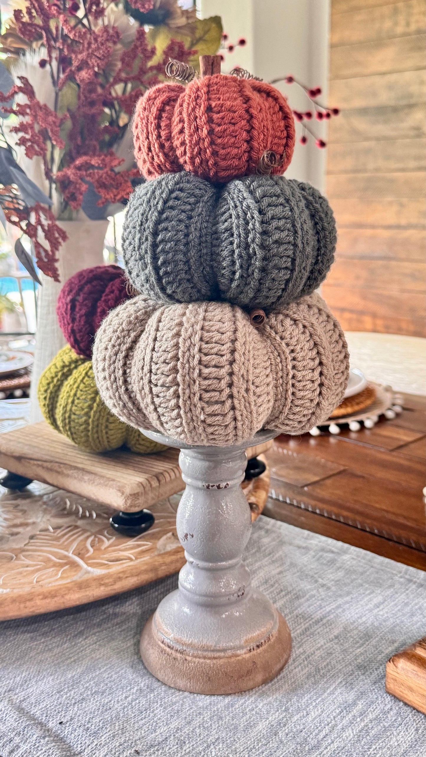 Handmade Crochet Pumpkin - Set of 3