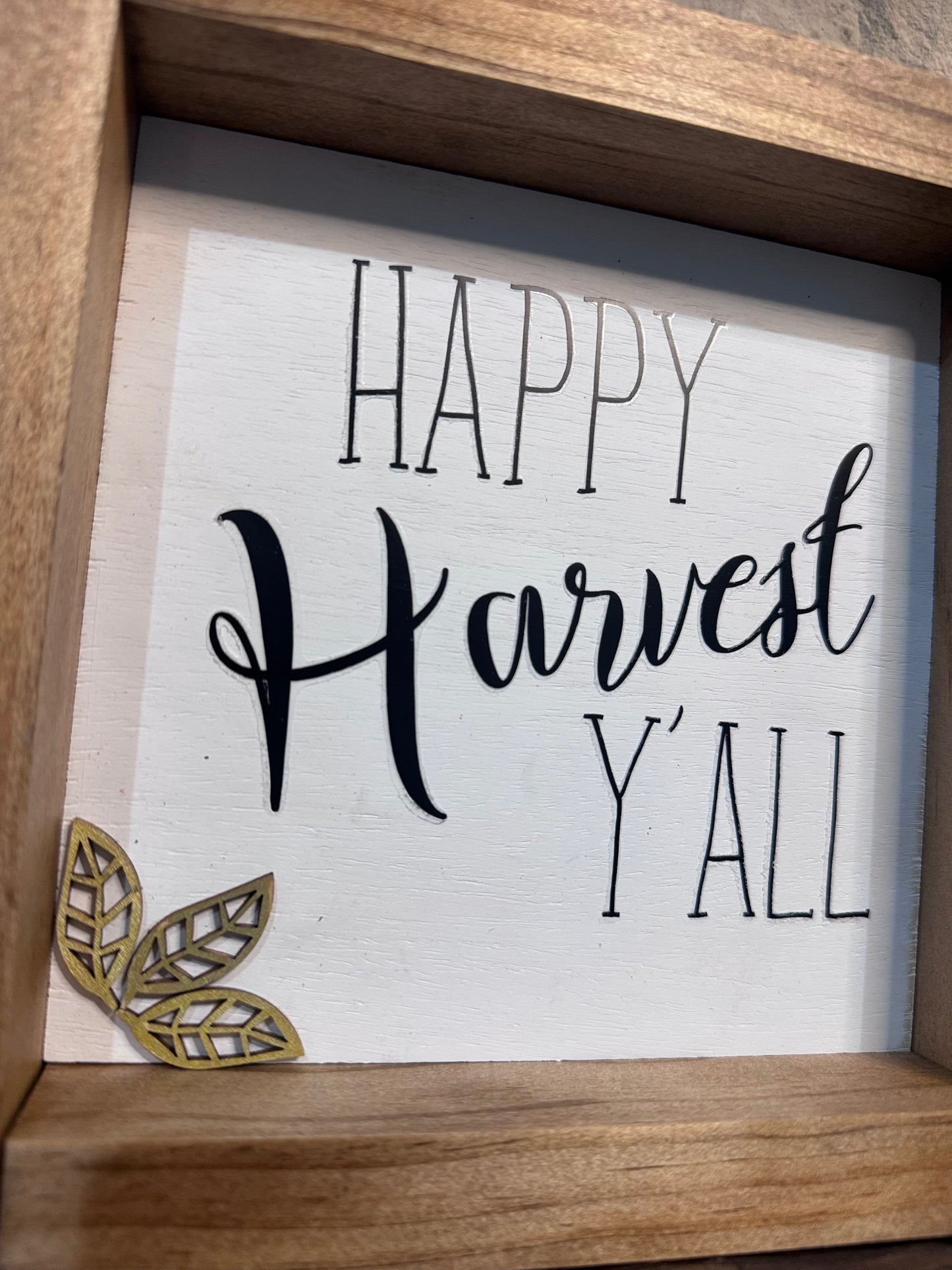 Small Wooden Frame - Happy Harvest Y’all