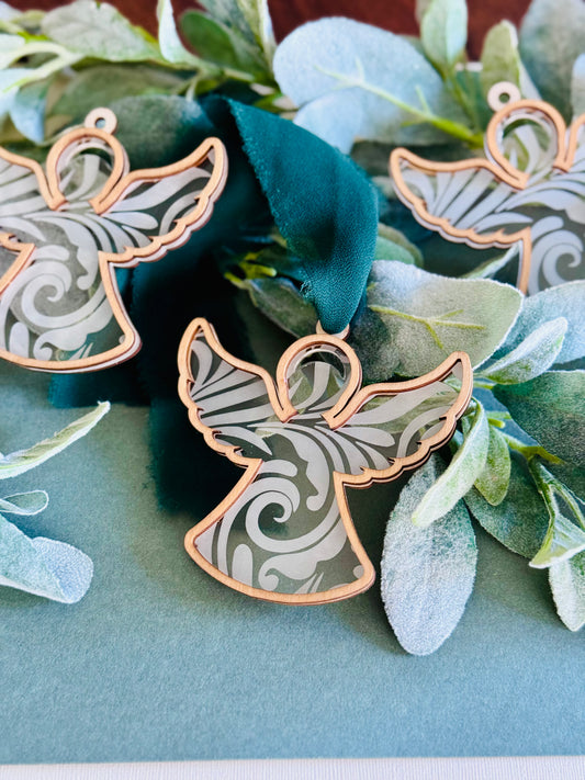 Engraved Angel Ornament