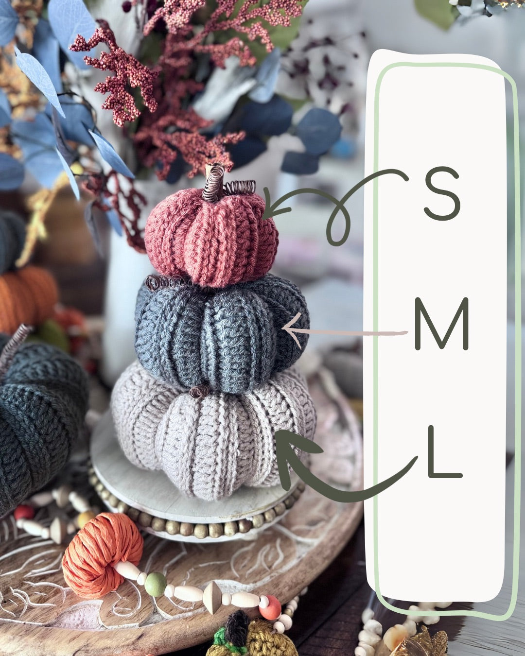 Handmade Crochet Pumpkin - Set of 3