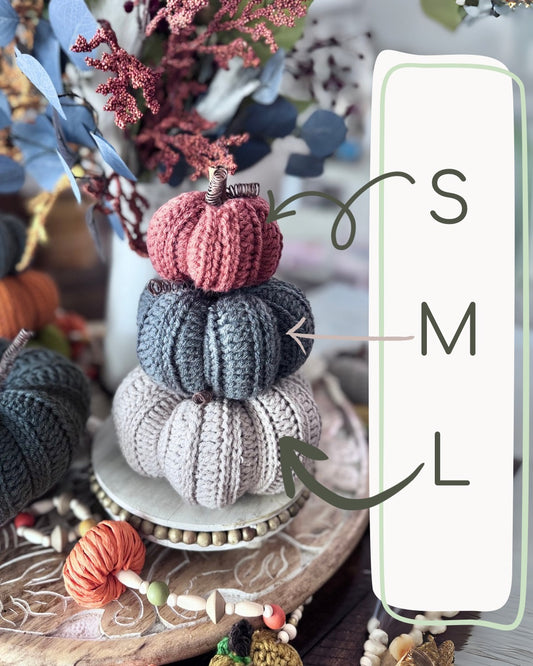 Handmade Crochet Pumpkin - Set of 3