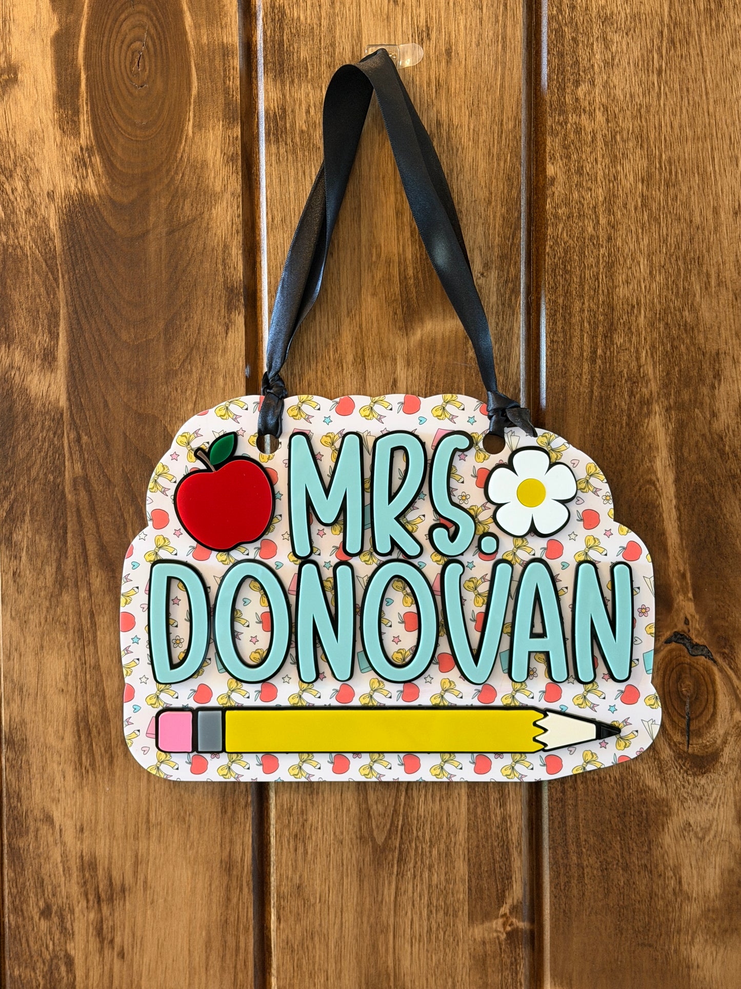 Teacher Name Door Sign