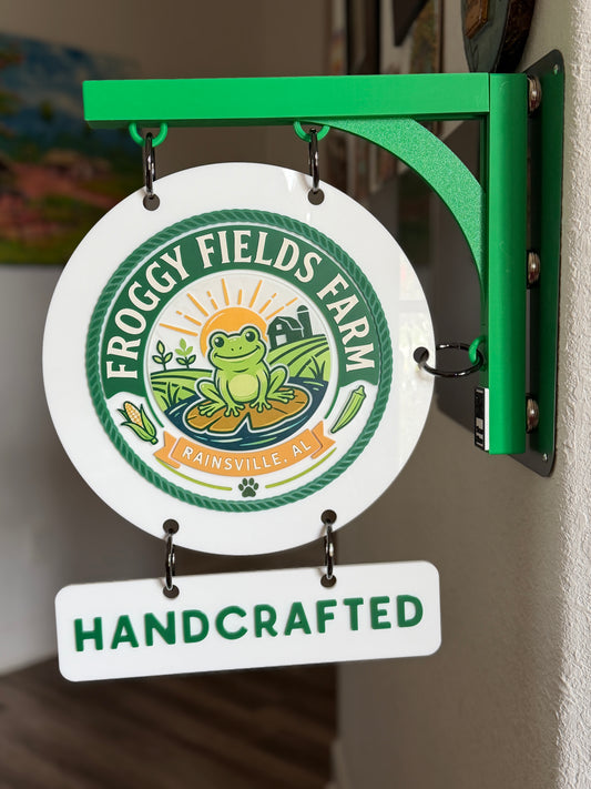 3D Modern Magnetic Tent Hanging Sign + UV Print