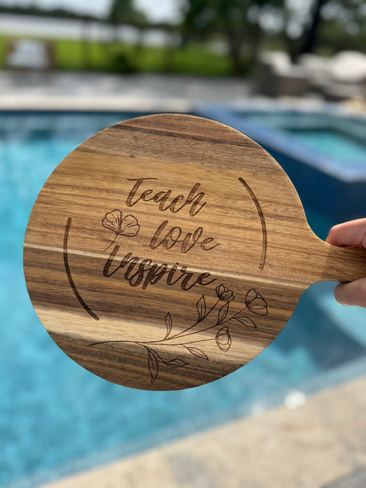 Personalized Teach, Love, Inspire Cutting Board