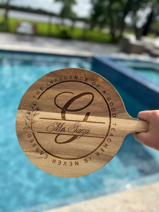 Teacher Monogram Cutting Board