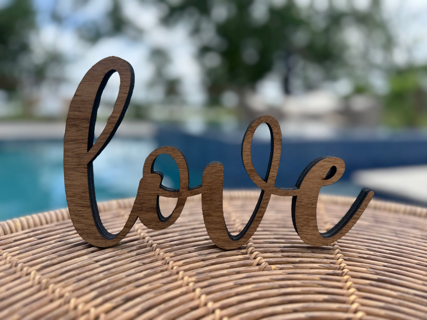 Wooden Cutout Cursive Word 1/2in Plywood