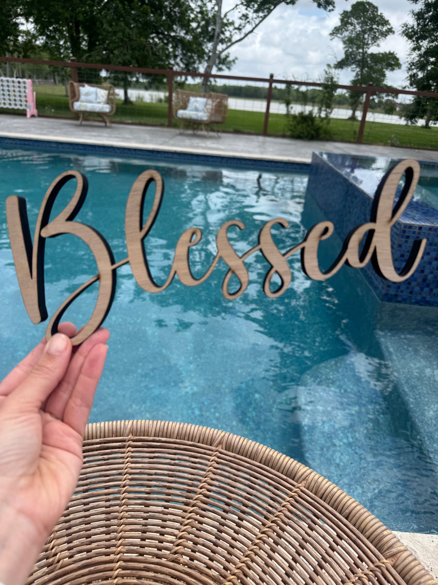 Wooden Cutout Cursive Word 1/2in Plywood