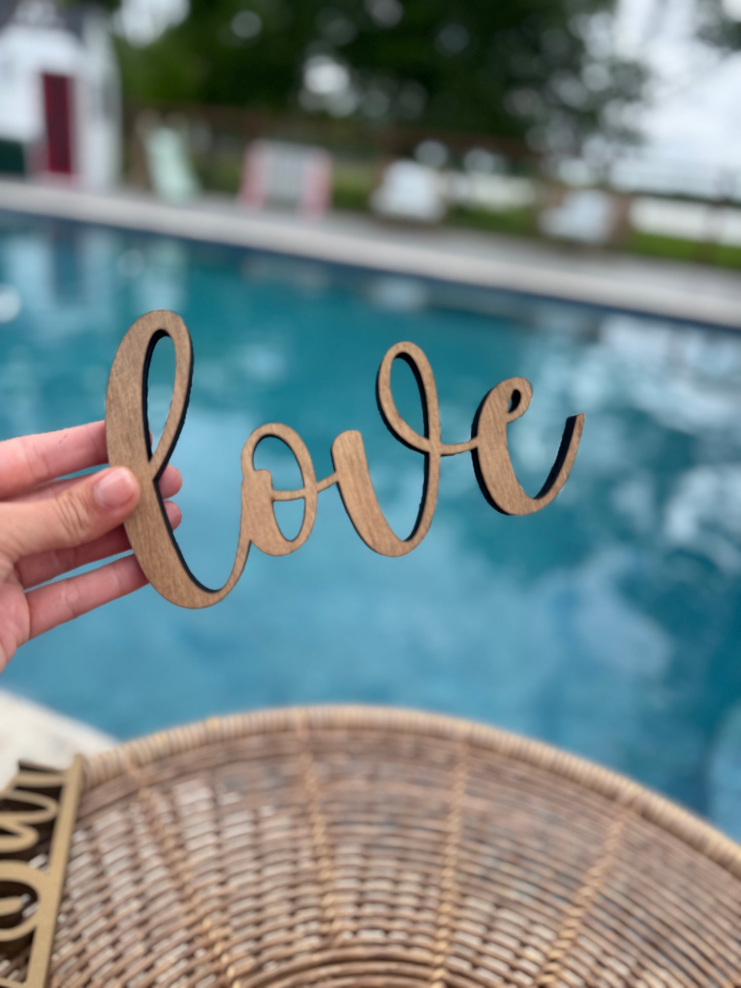 Wooden Cutout Cursive Word 1/2in Plywood