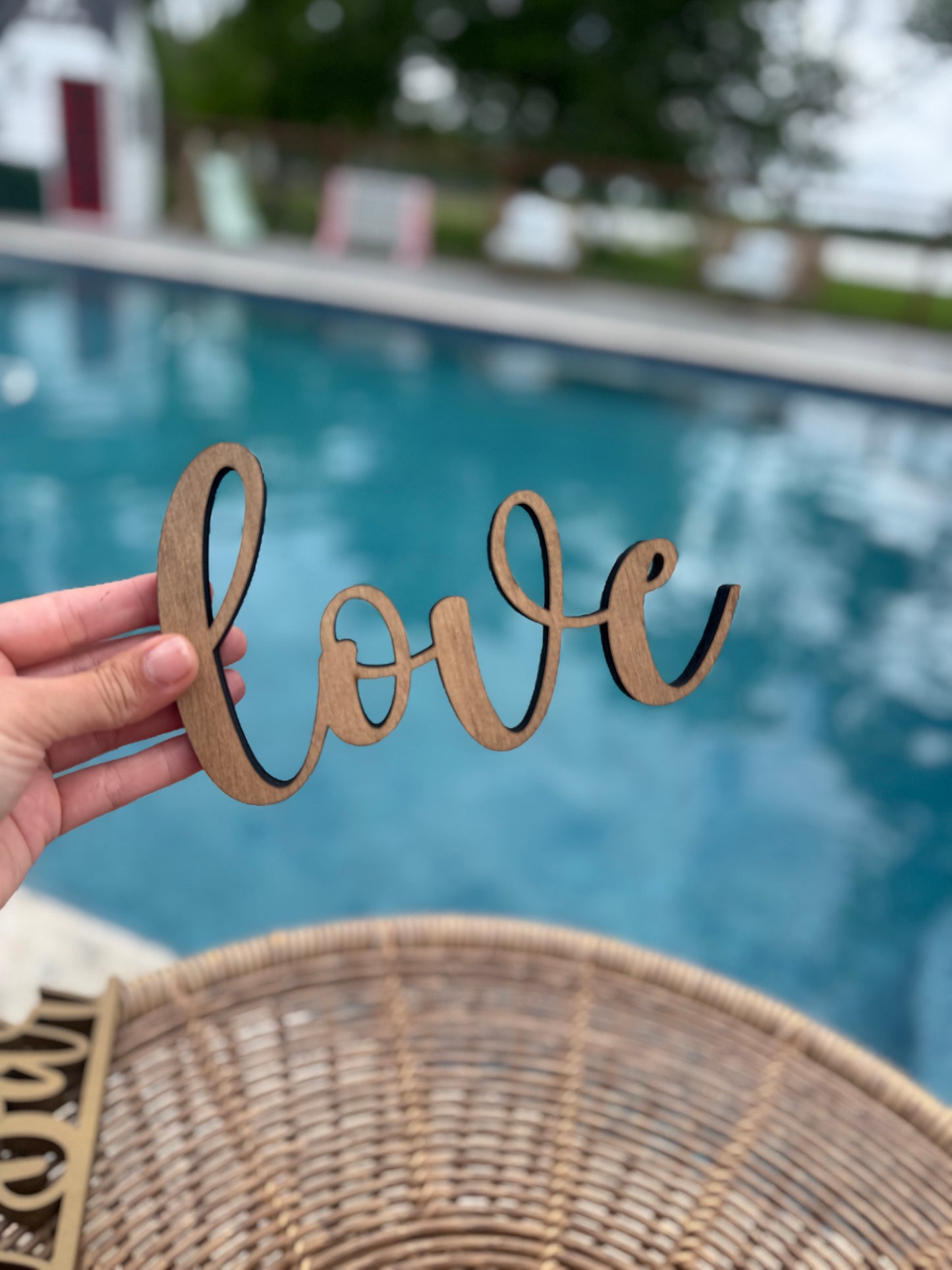 Wooden Cutout Cursive Word 1/2in Plywood