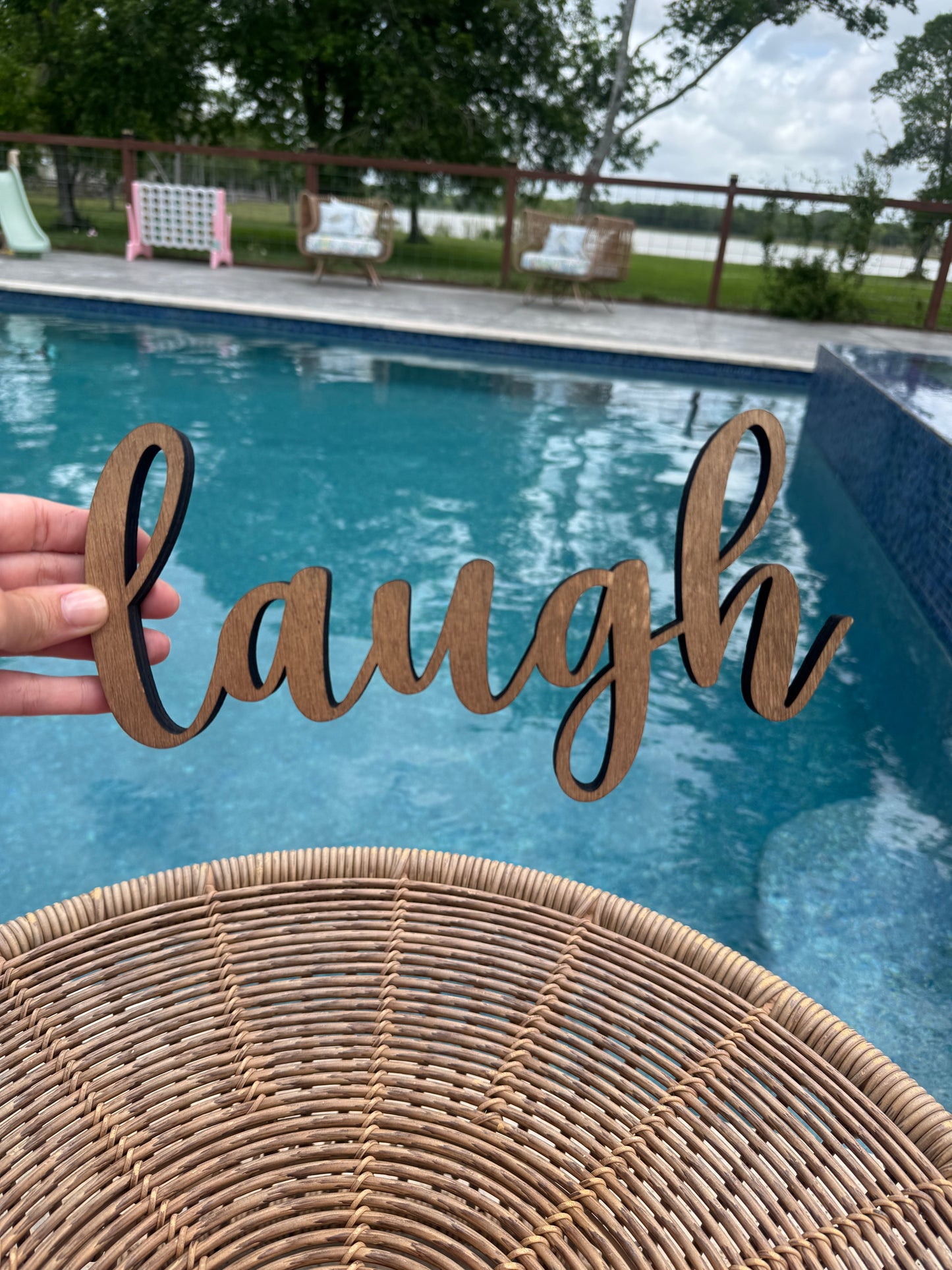 Wooden Cutout Cursive Word 1/2in Plywood