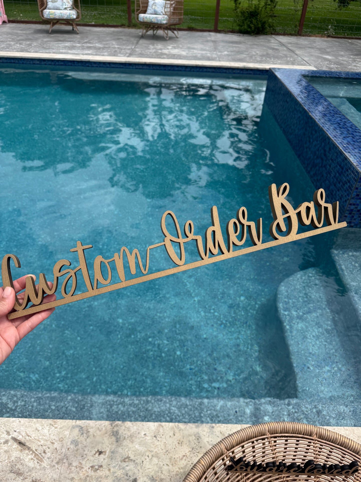 Wooden Cutout Cursive Word 1/2in Plywood
