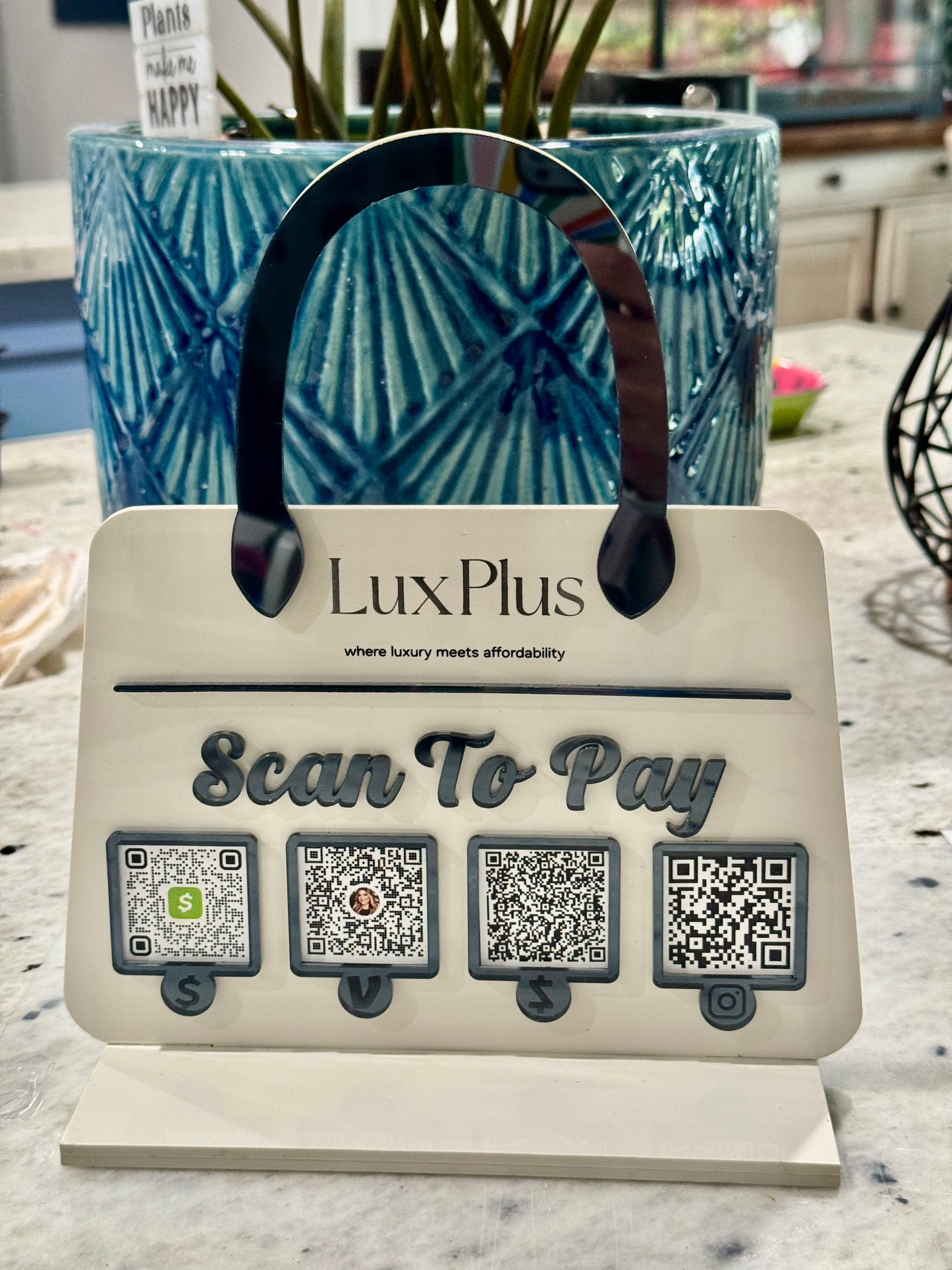 Purse QR Code & Checkout Stand
