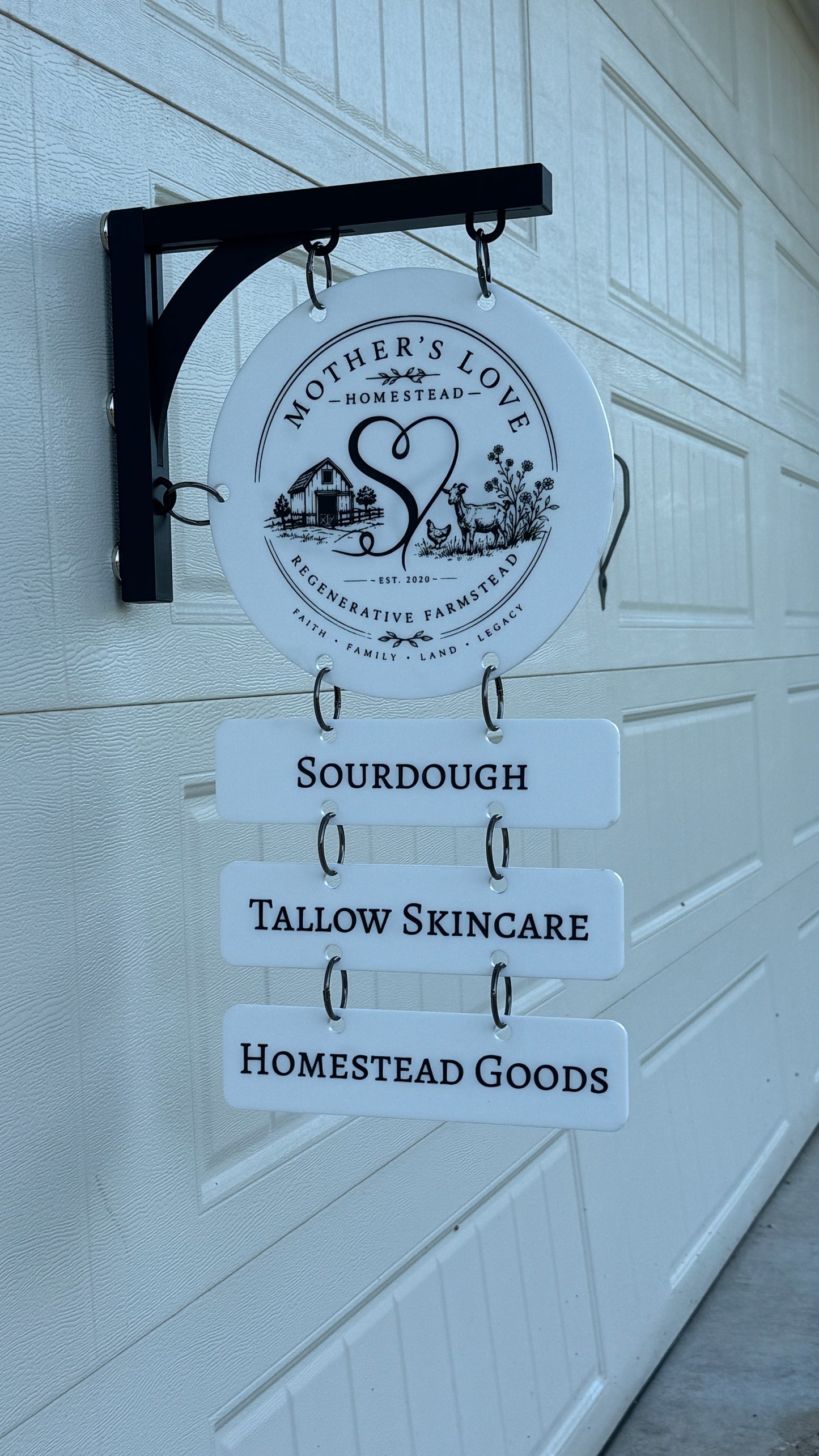 3D Modern Magnetic Tent Hanging Sign